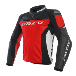 Dainese Μπουφάν Δερμάτινο Racing 3 Red/Black/White
